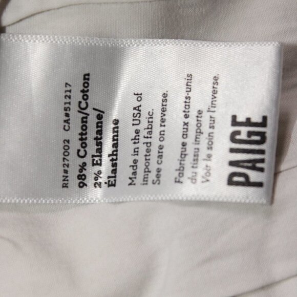 3/$30 PAIGE Leaf Patterned Denim Shorts Size 27 - Picture 3 of 4